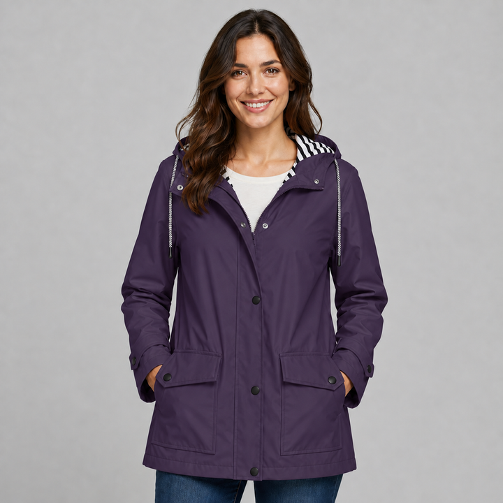 Selma hooded button front trench coat – image 10