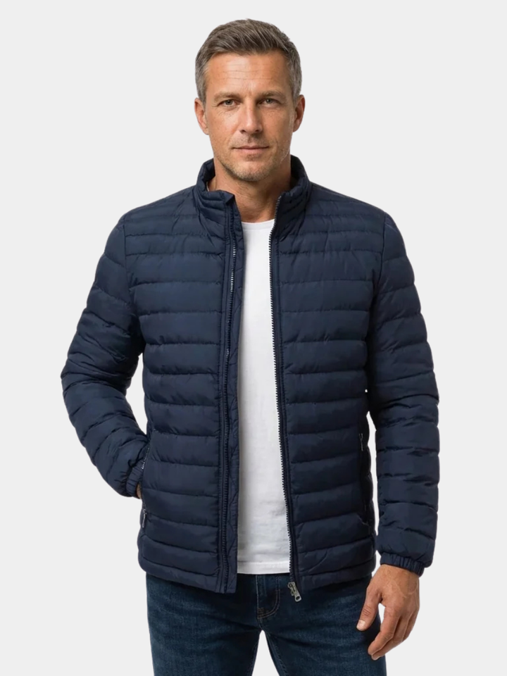 Allegra Elegant Quilted Funnel Neck Puffer Jacket
