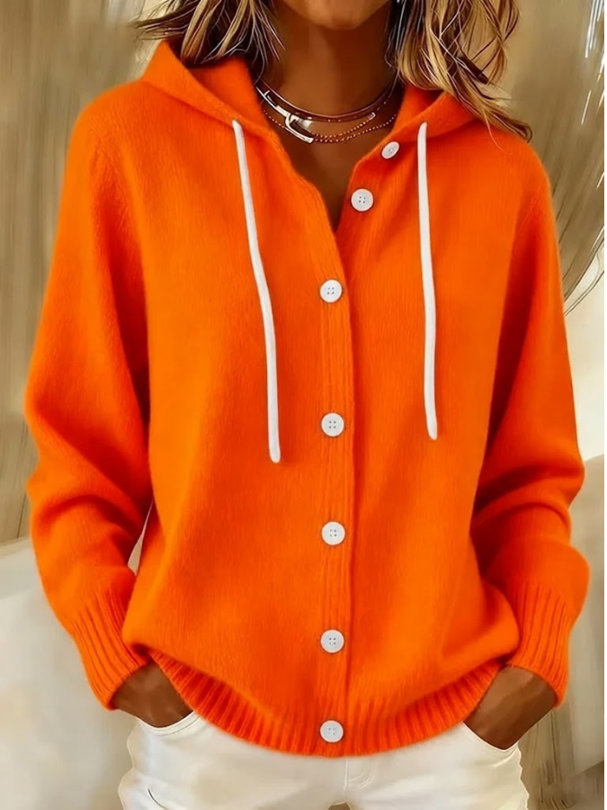 Susannah Elegant Ribbed Oversized Hooded Cardigan - image 4