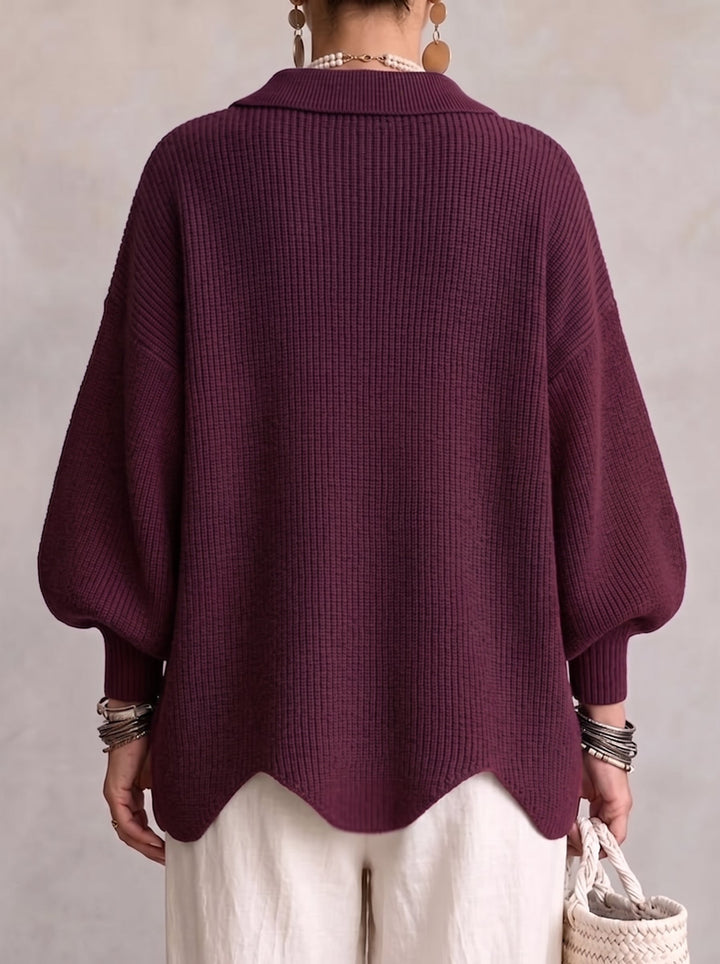 Brynhild oversized cardigan with gold buttons – image 4