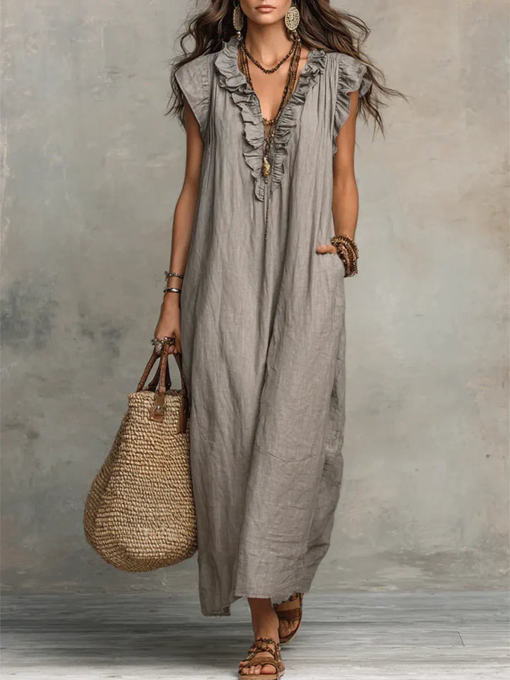Elodie flowing bohemian dress – image 2