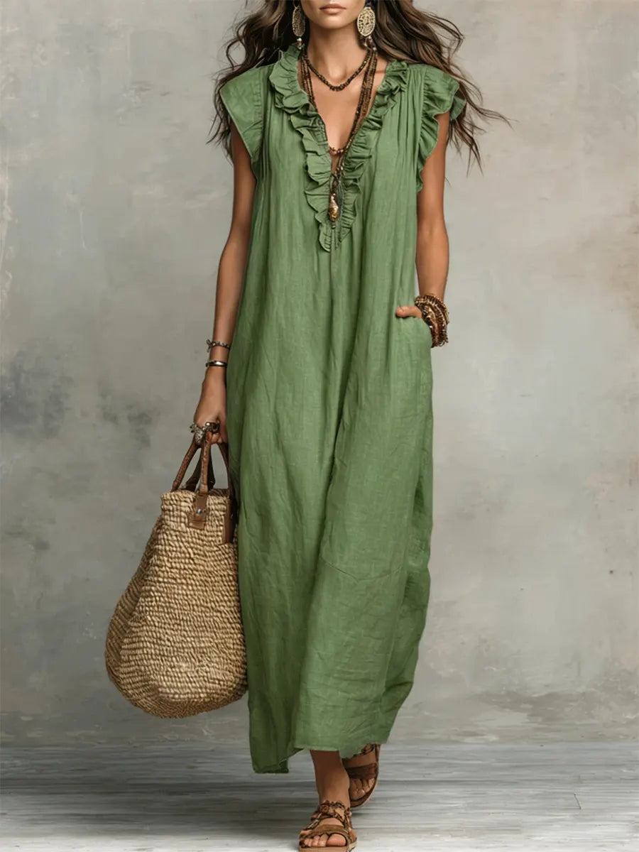 Elodie flowing bohemian dress – image 3