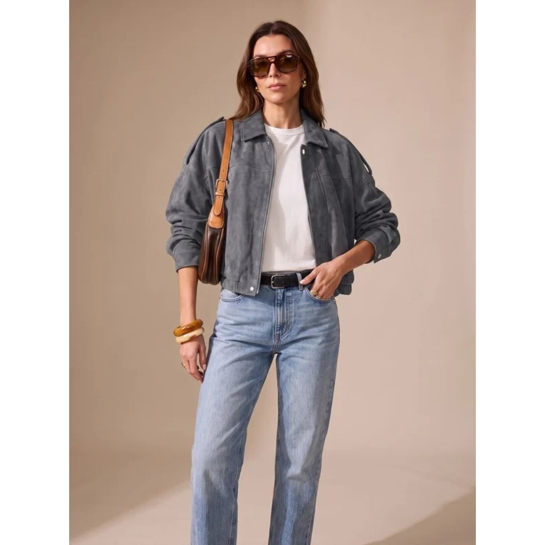 Palina oversized utility jacket in grey