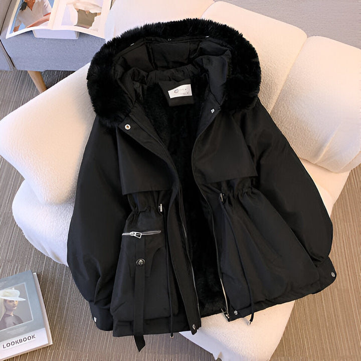 Celandine padded jacket with faux fur hood – image 3