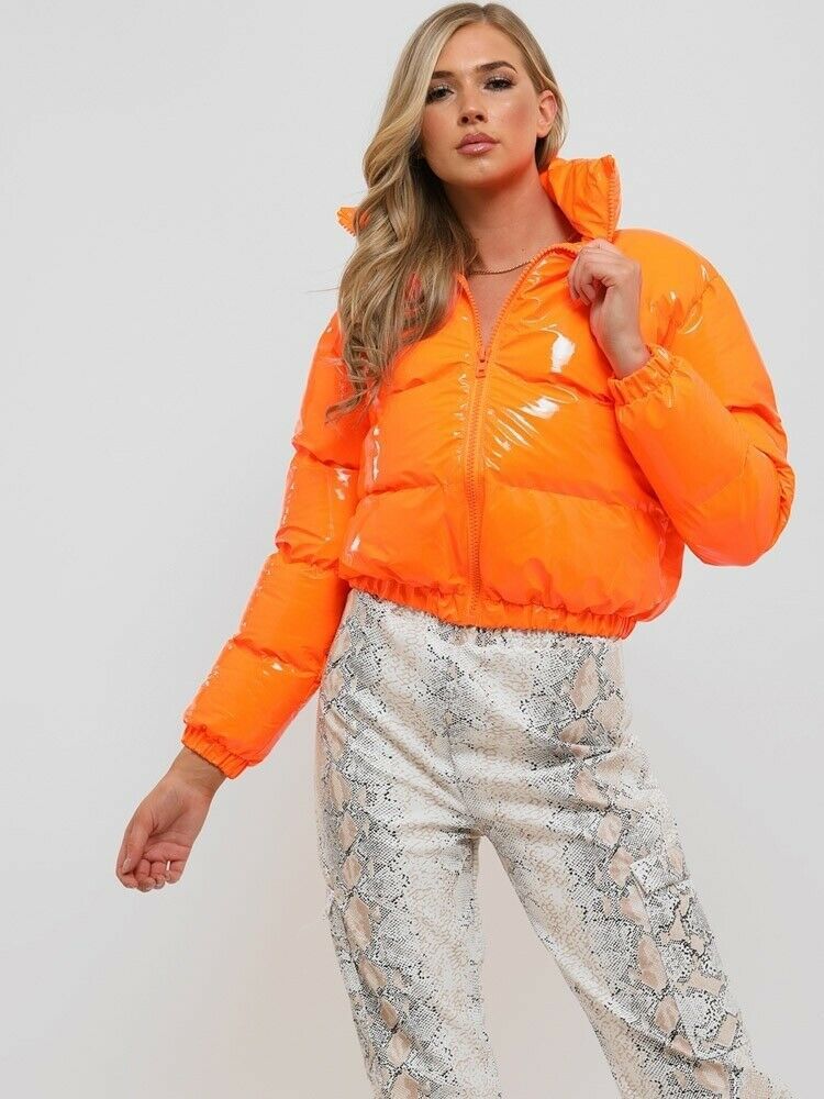 Saoirse Elegant Cropped Puffer Bomber Jacket - image 6