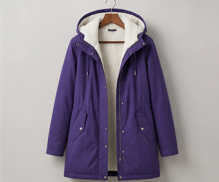 Gunvor fleece lined winter parka with hood – image 6