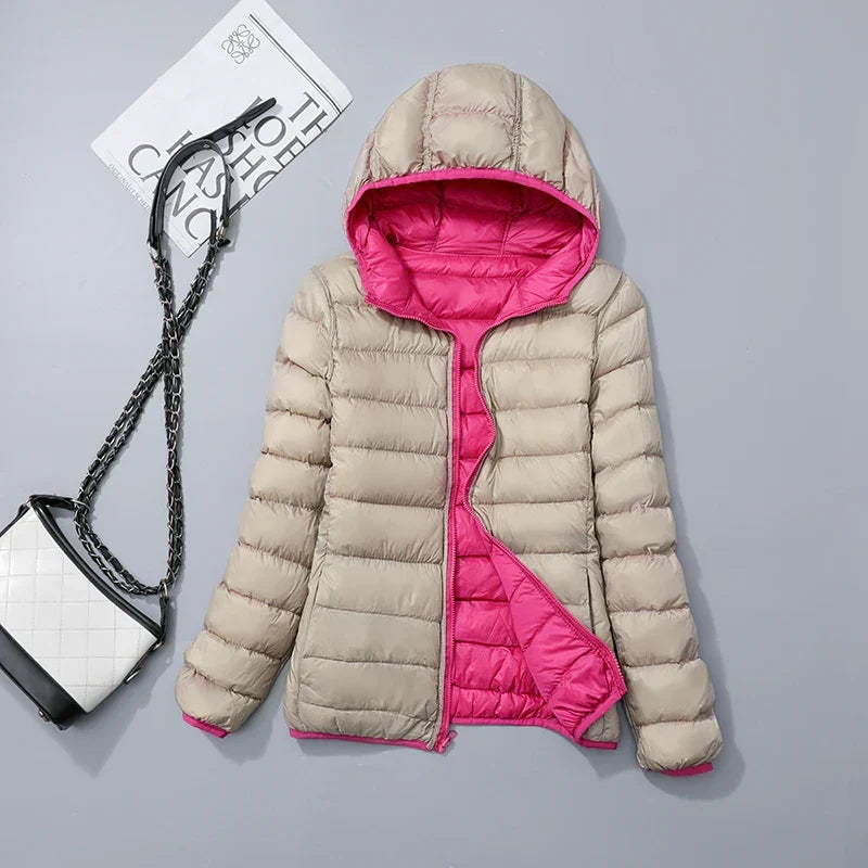 Beryl Elegant Reversible Hooded Puffer Jacket - image 4