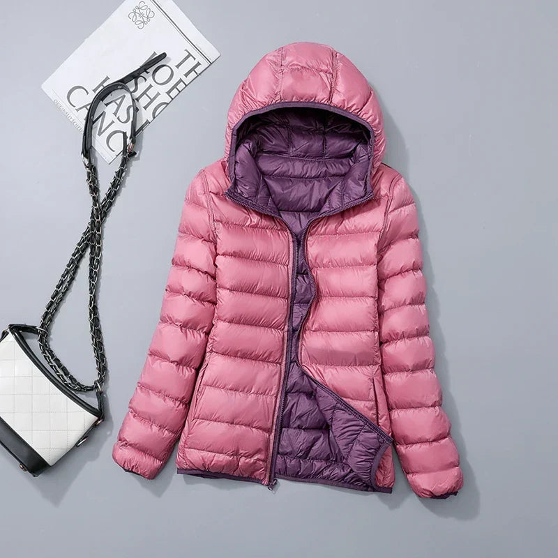 Beryl Elegant Reversible Hooded Puffer Jacket - image 6