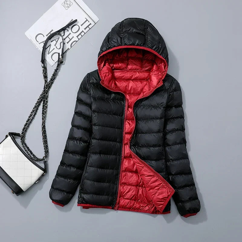Beryl Elegant Reversible Hooded Puffer Jacket - image 7