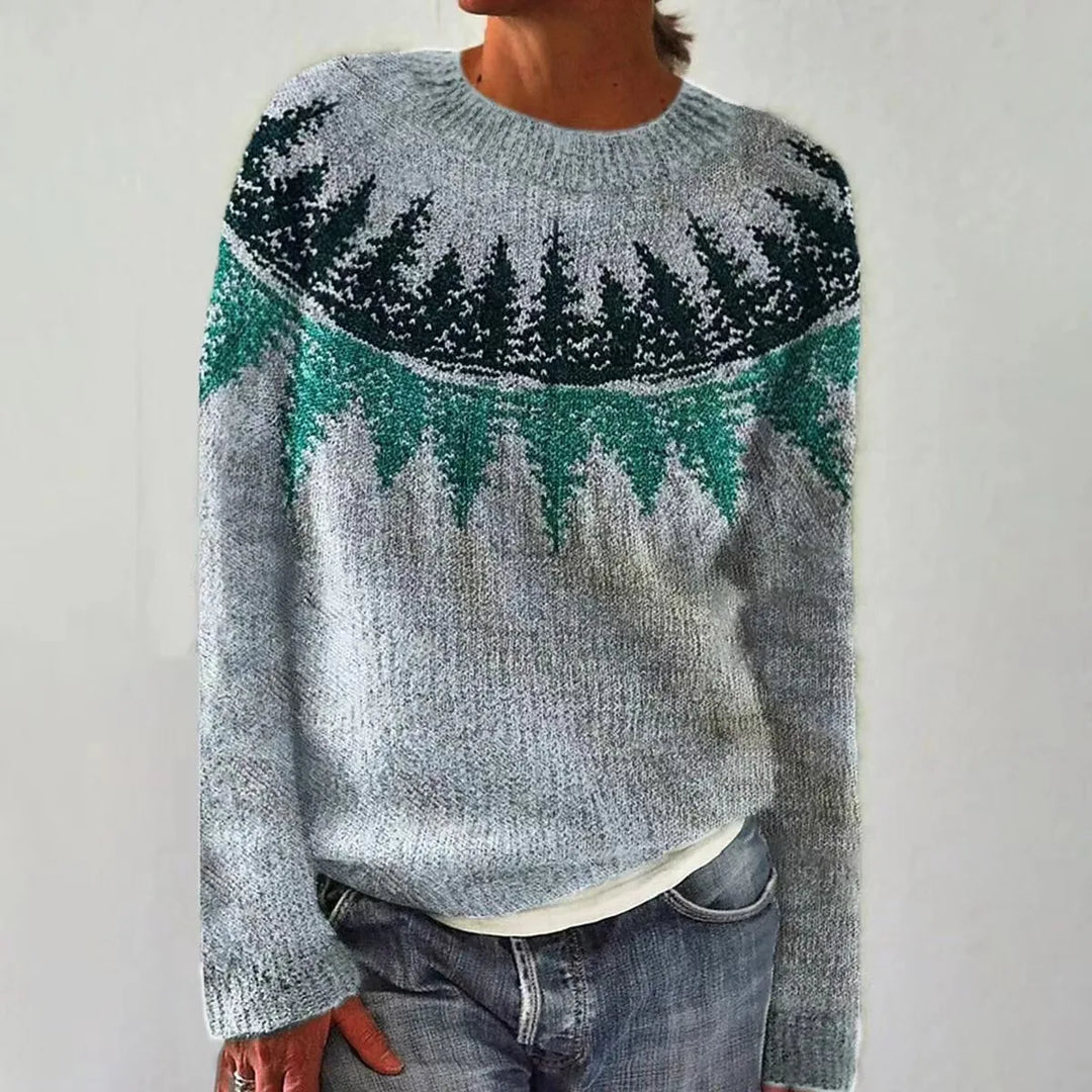 Nerys Elegant Ombre Fair Isle Crew Neck Jumper - image 8