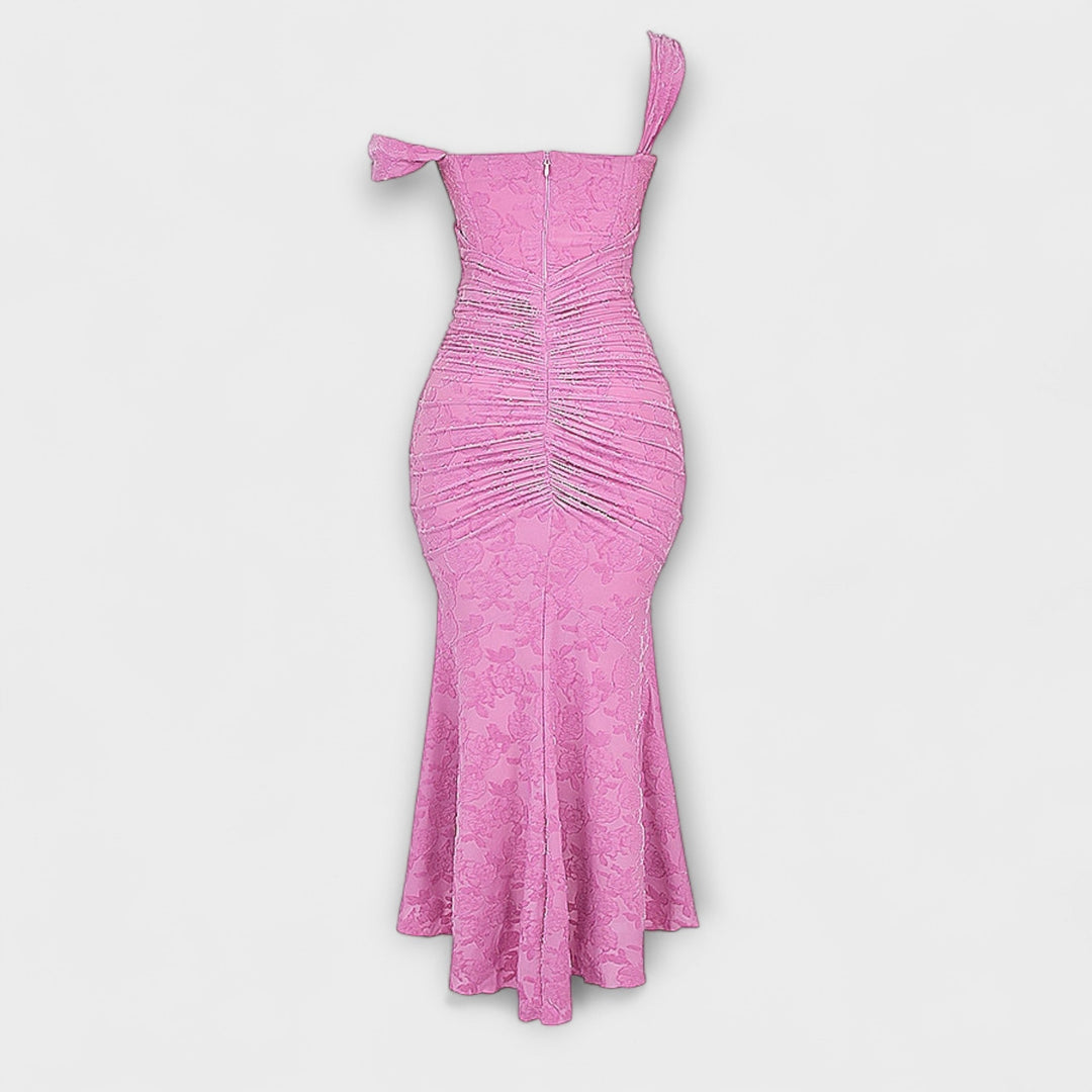 Noemie pleated corset maxi dress – image 17
