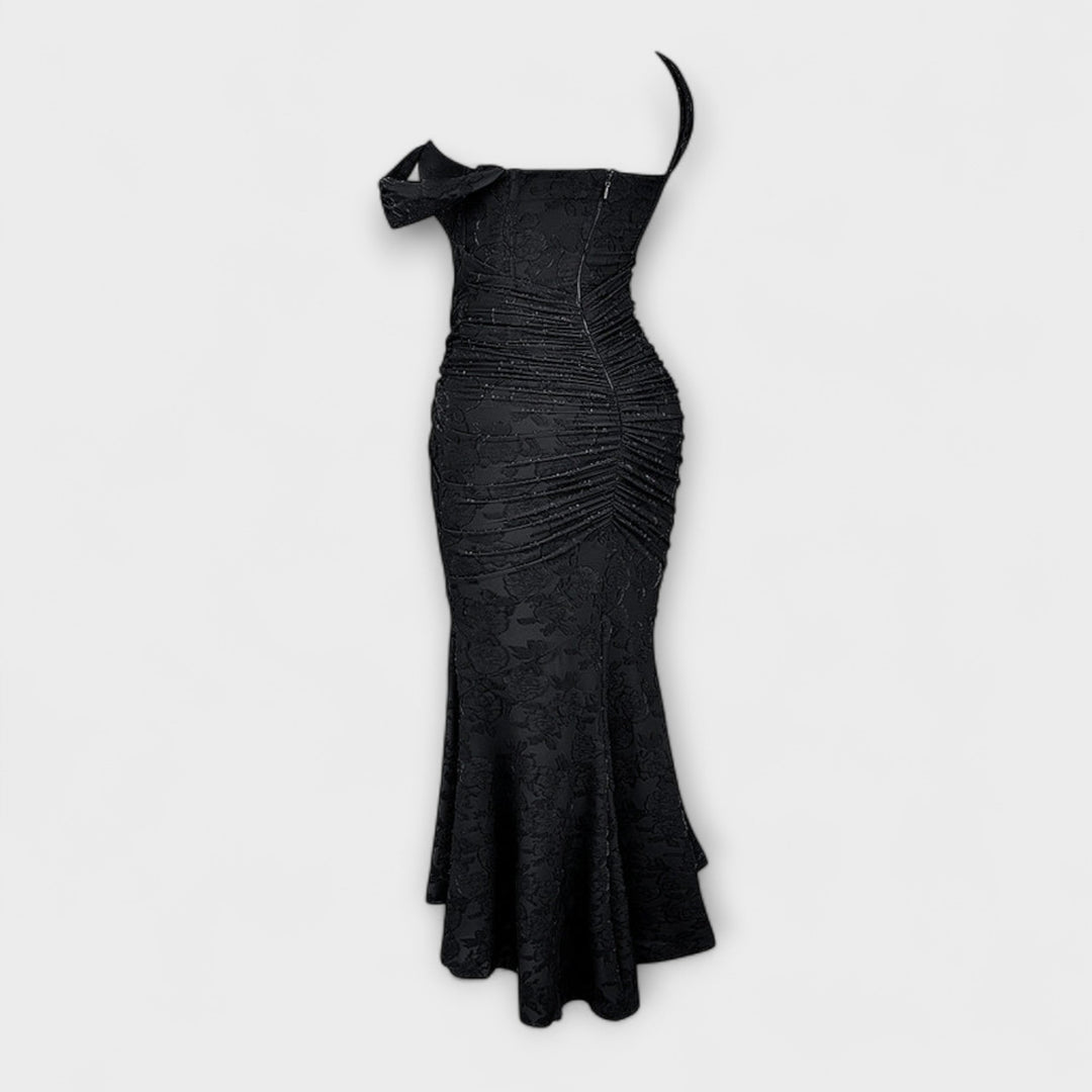 Noemie | Elegant Pleated Corset Maxi Dress