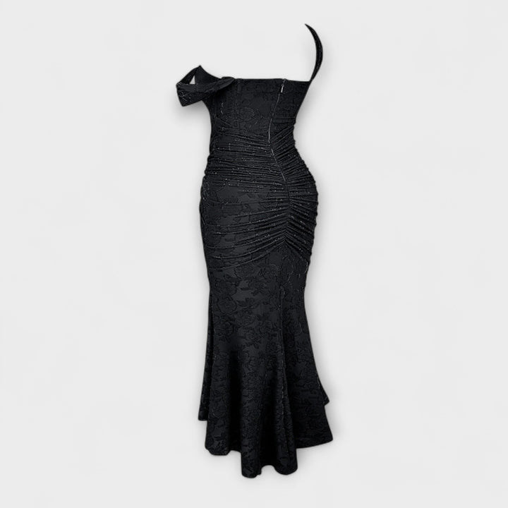 Noemie | Elegant Pleated Corset Maxi Dress