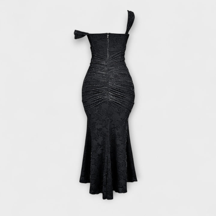 Noemie | Elegant Pleated Corset Maxi Dress