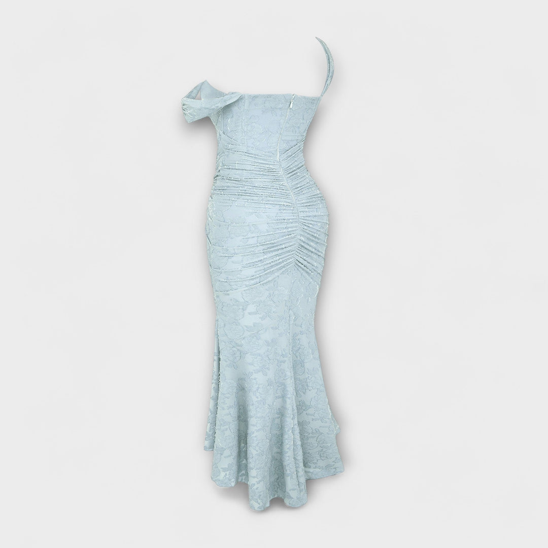 Noemie | Elegant Pleated Corset Maxi Dress