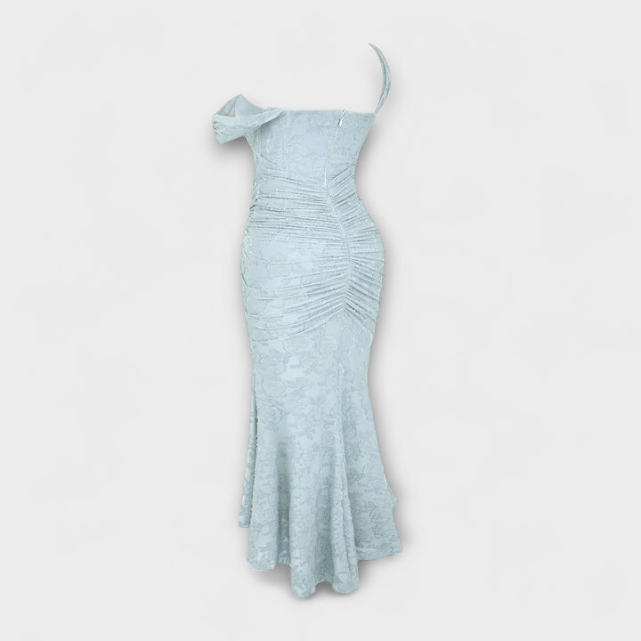 Noemie | Elegant Pleated Corset Maxi Dress
