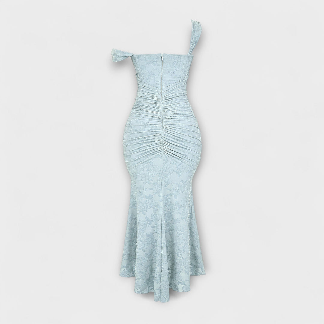 Noemie | Elegant Pleated Corset Maxi Dress