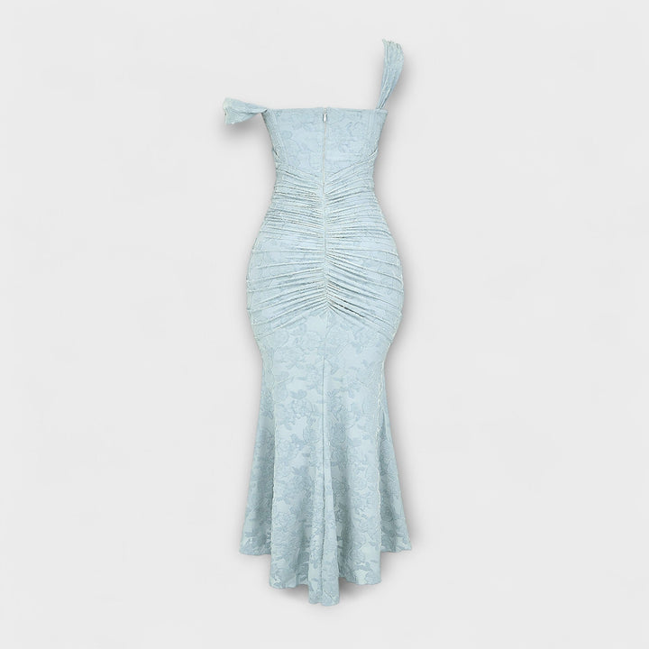 Noemie | Elegant Pleated Corset Maxi Dress