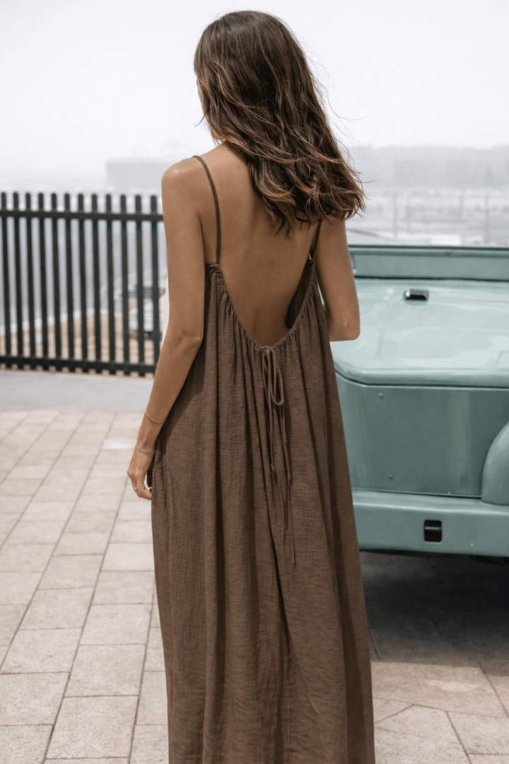 Morwenna Elegant Adjustable Open Back Maxi Dress - image 3