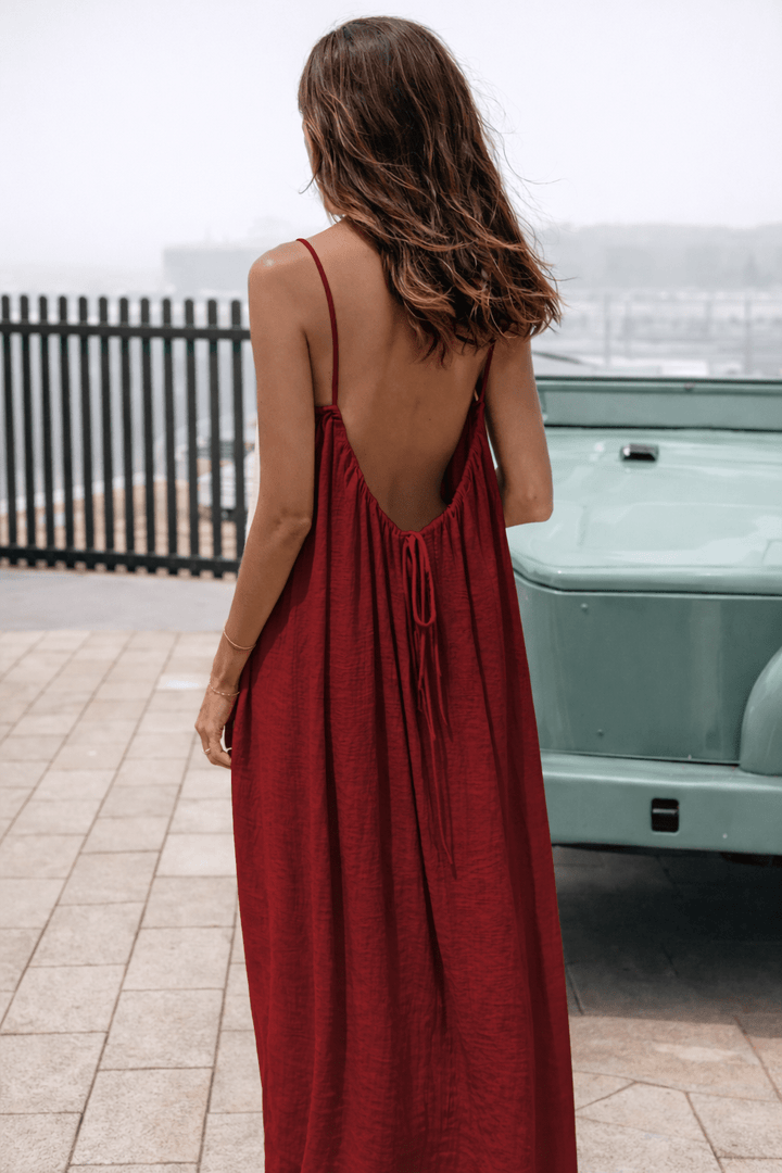 Morwenna Elegant Adjustable Open Back Maxi Dress - image 7