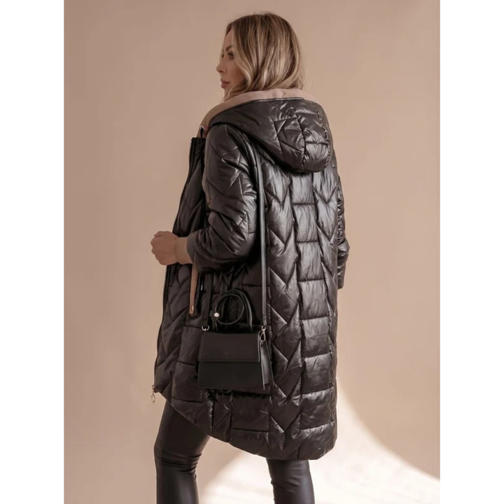 Solea hooded winter jacket, back view