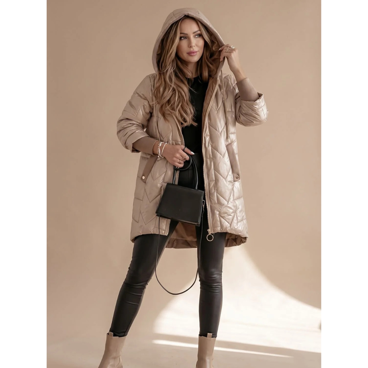 Solea hooded winter jacket in khaki
