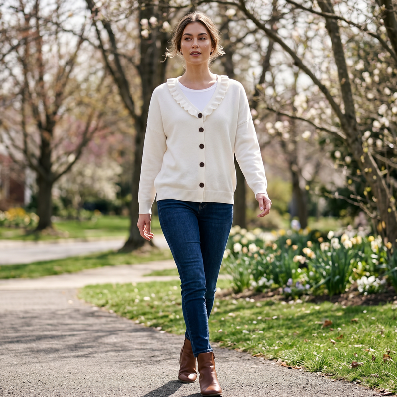Clara ruffle collar gilet – image 9