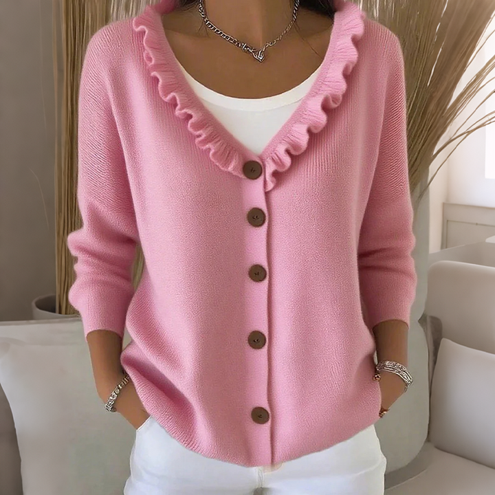 Clara ruffle collar gilet – image 2