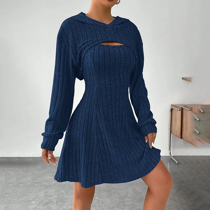 Svanhild hooded cutout knit mini dress – image 8