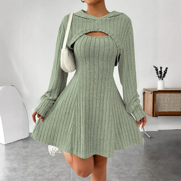 Svanhild hooded cutout knit mini dress – image 9