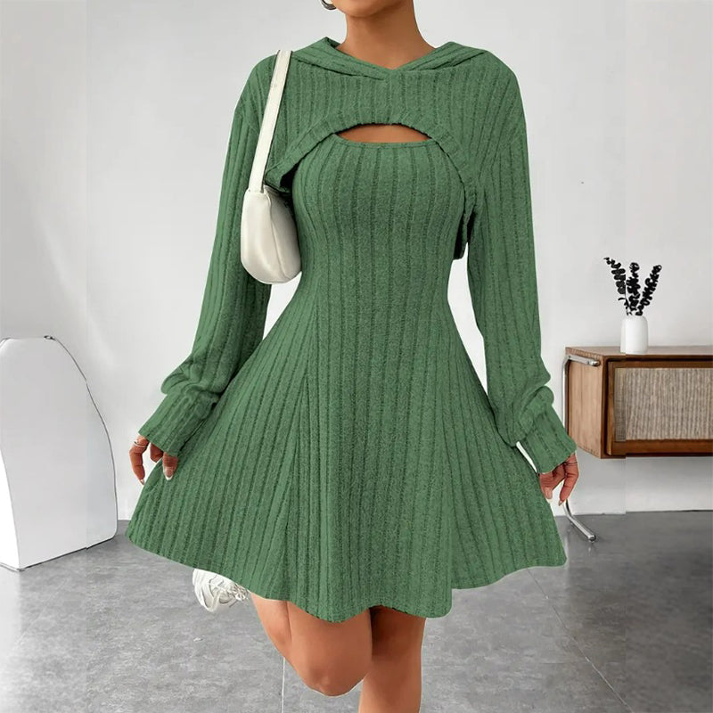 Svanhild hooded cutout knit mini dress – image 12