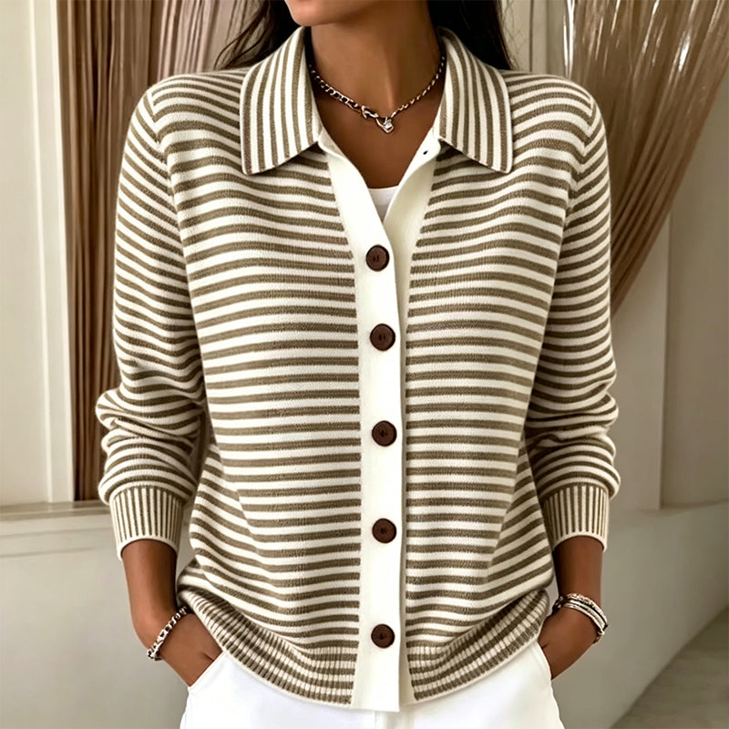 Nadia striped knit cardigan – image 4