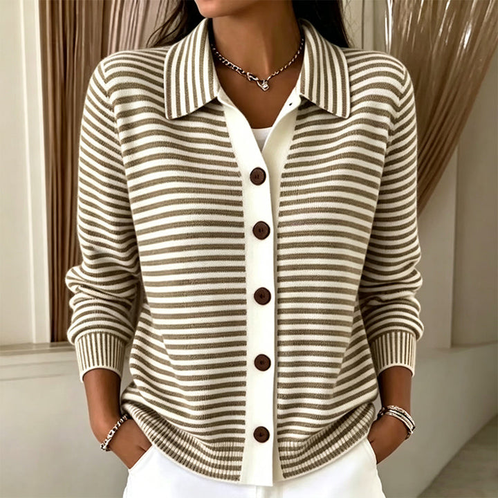 Nadia striped knit cardigan – image 4