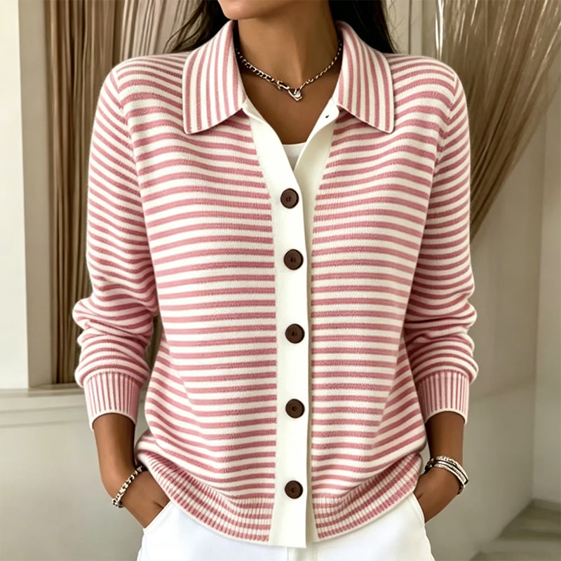 Nadia striped knit cardigan – image 5
