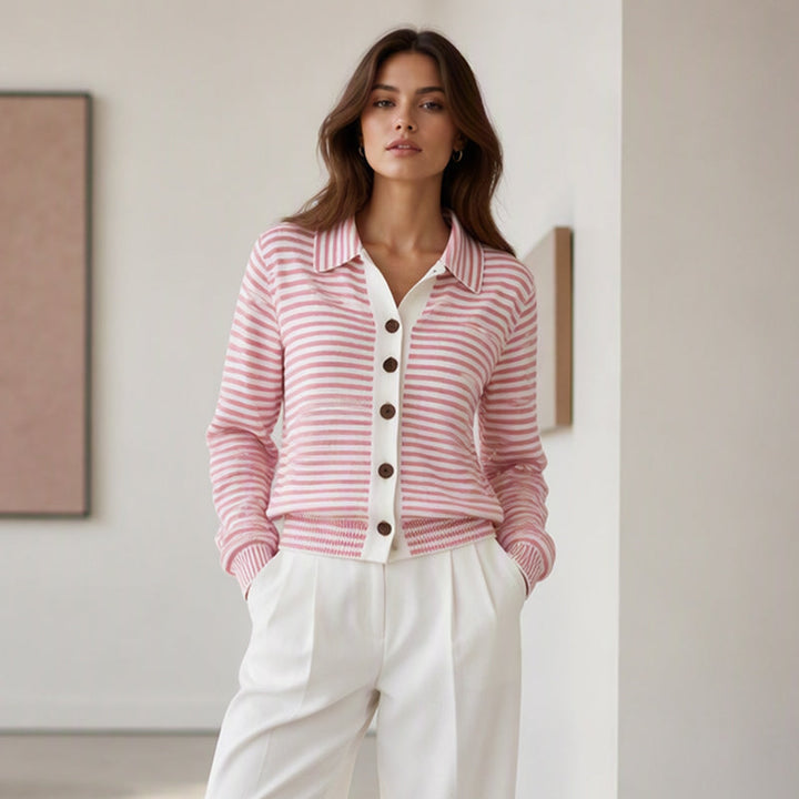 Nadia striped knit cardigan – image 8