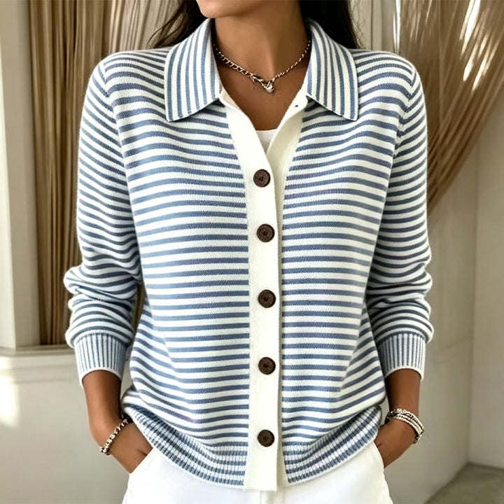 Nadia striped knit cardigan – image 7