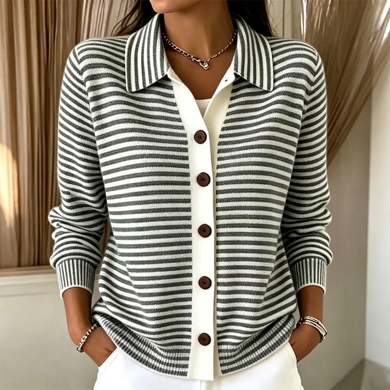 Nadia striped knit cardigan – image 6