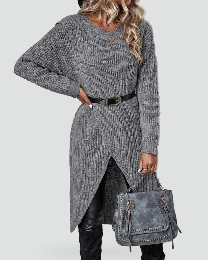 Tessa knitted dress in black