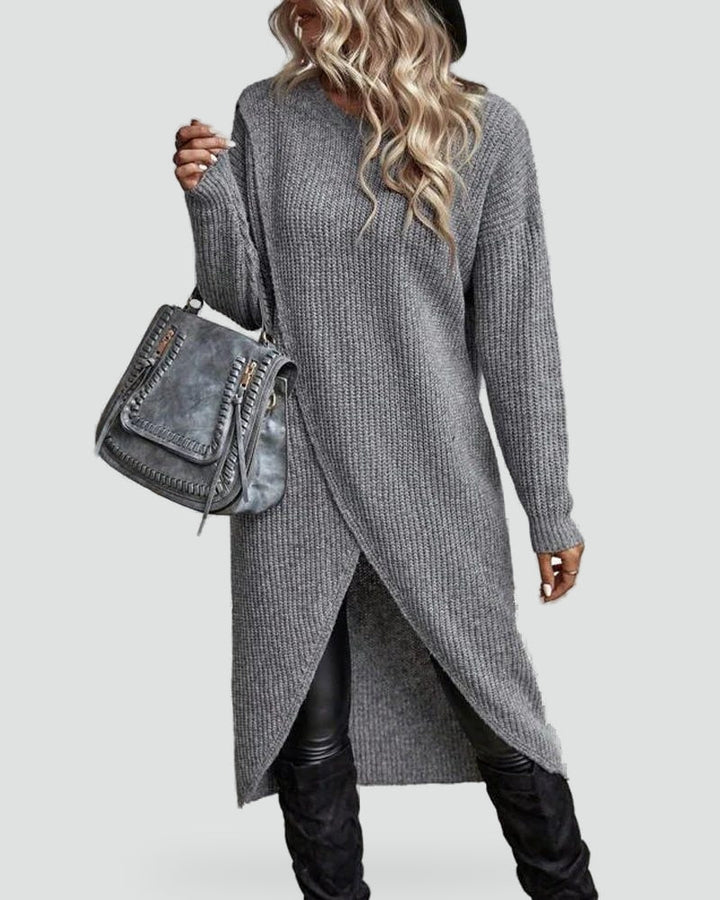 Tessa knitted dress in khaki