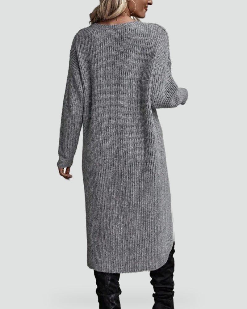 Tessa knitted dress, back view