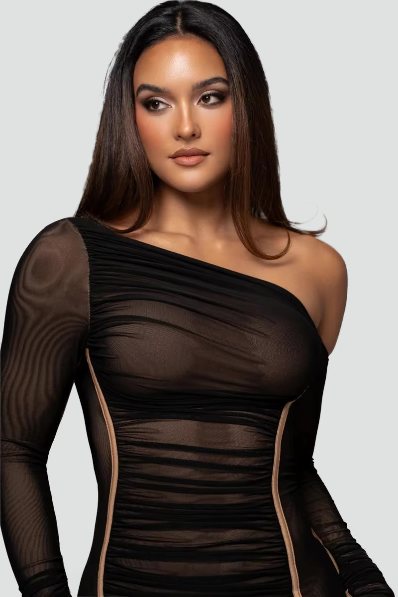 Leonora ruched bodycon midi dress, styled look