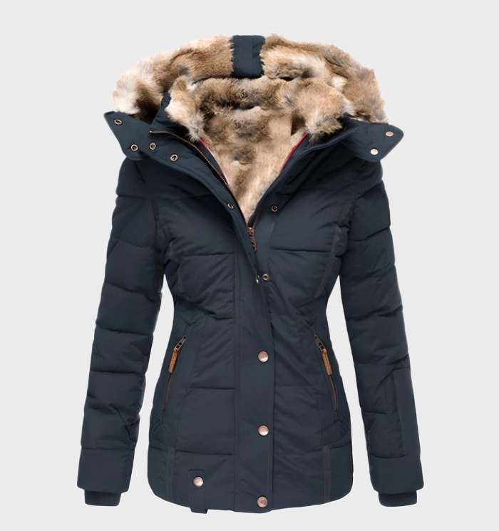 Svetlana warm slim fit hooded winter coat – image 2