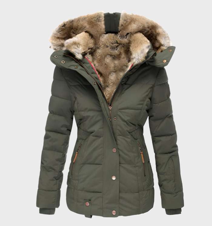 Svetlana warm slim fit hooded winter coat – image 3