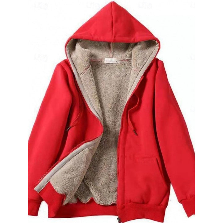 Briony soft lined hooded jacket with zip – image 2