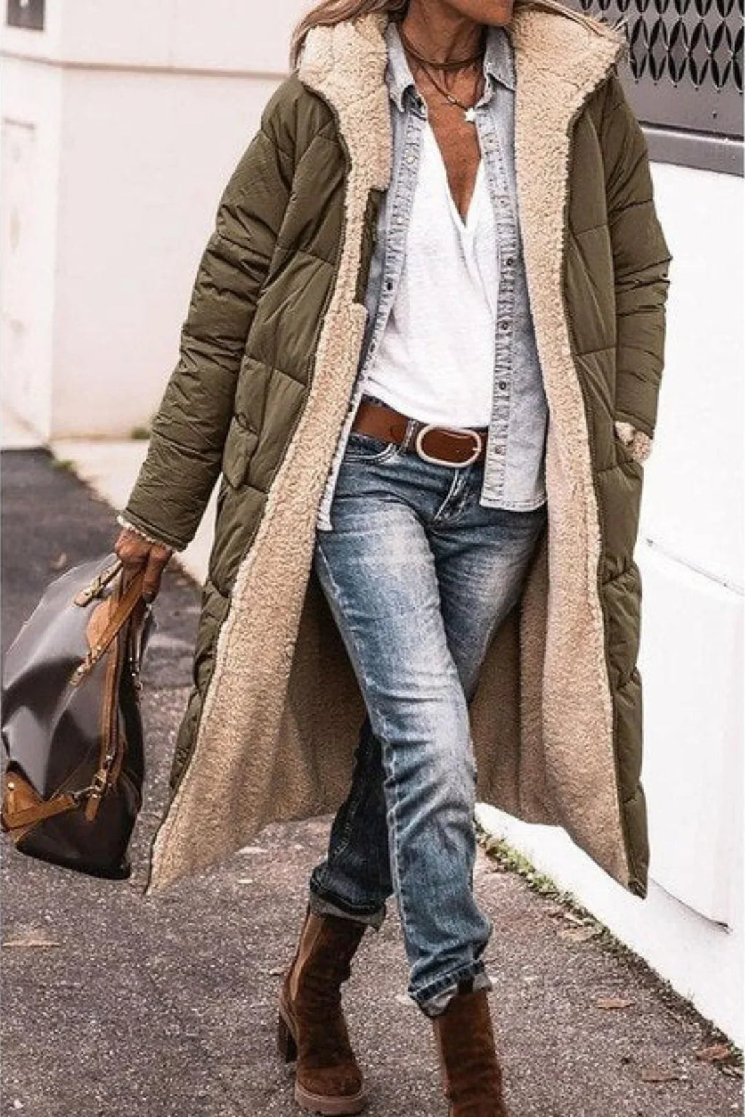 Ysolde relaxed hooded quilted winter coat – image 11