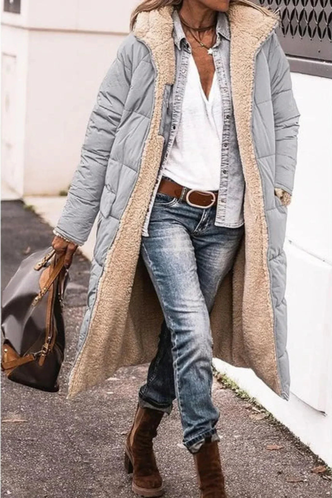 Ysolde relaxed hooded quilted winter coat – image 13
