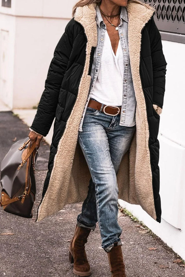 Ysolde relaxed hooded quilted winter coat – image 3