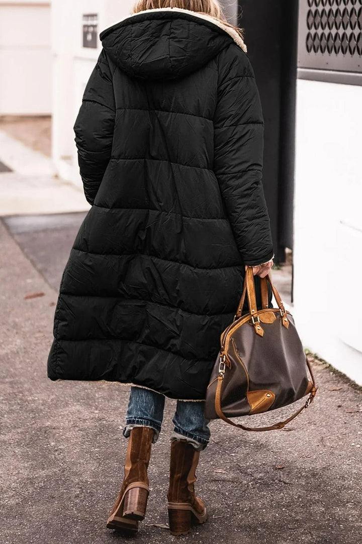 Ysolde relaxed hooded quilted winter coat – image 4