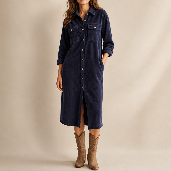 Marte corduroy shirt dress – image 16