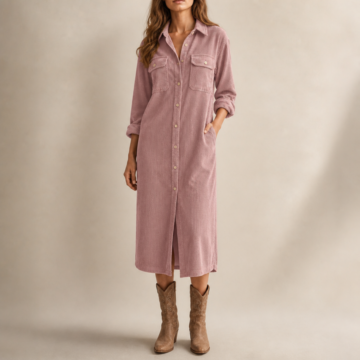 Marte corduroy shirt dress – image 17